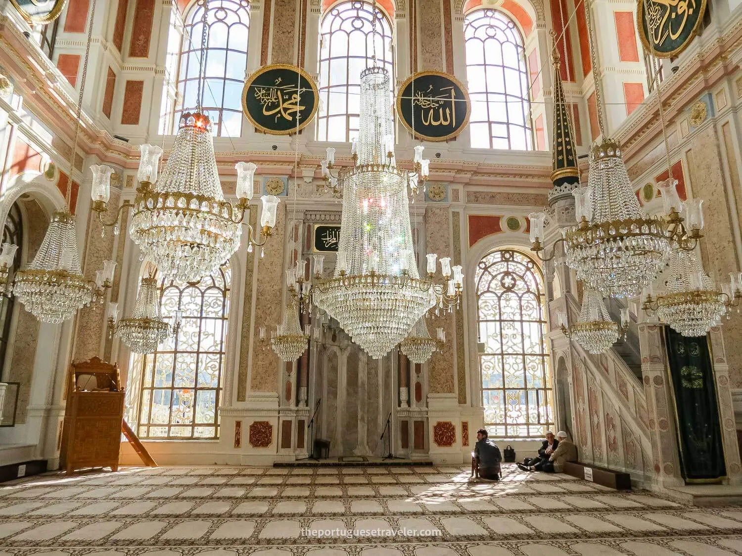 The interior of the Ortaköy Mosque