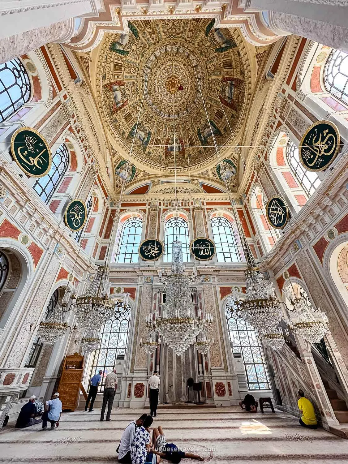 The interior of the Ortaköy Mosque
