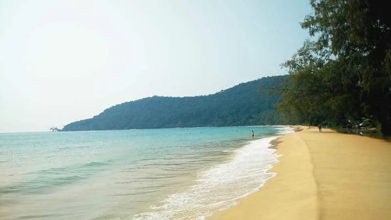 Paradisiac Lazy Beach at Koh Rong Samloem Island, Cambodia
