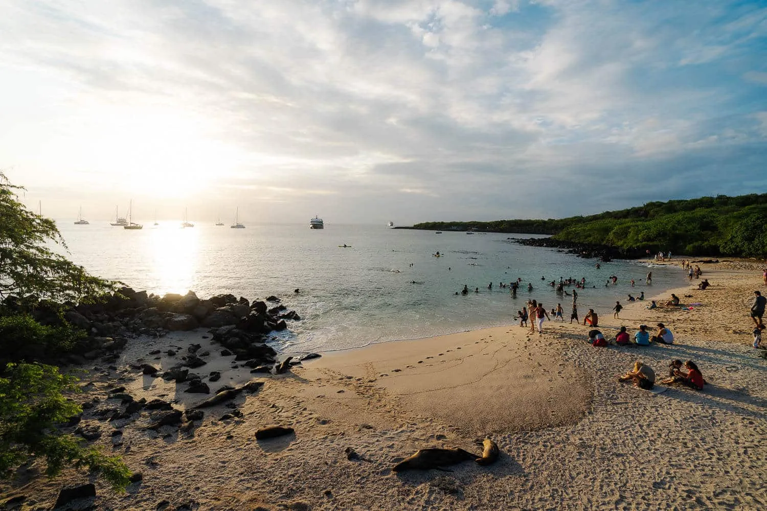 Playa Mann Beach at sunset