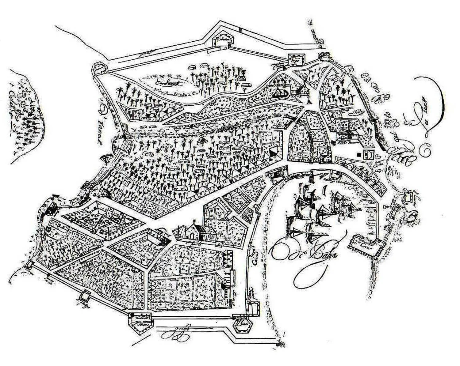 Plan view of Portuguese Colombo, made in 1650 - The Portuguese in Sri Lanka