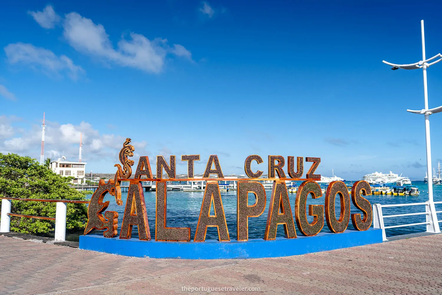 Santa Cruz's Sign in Puerto Ayora