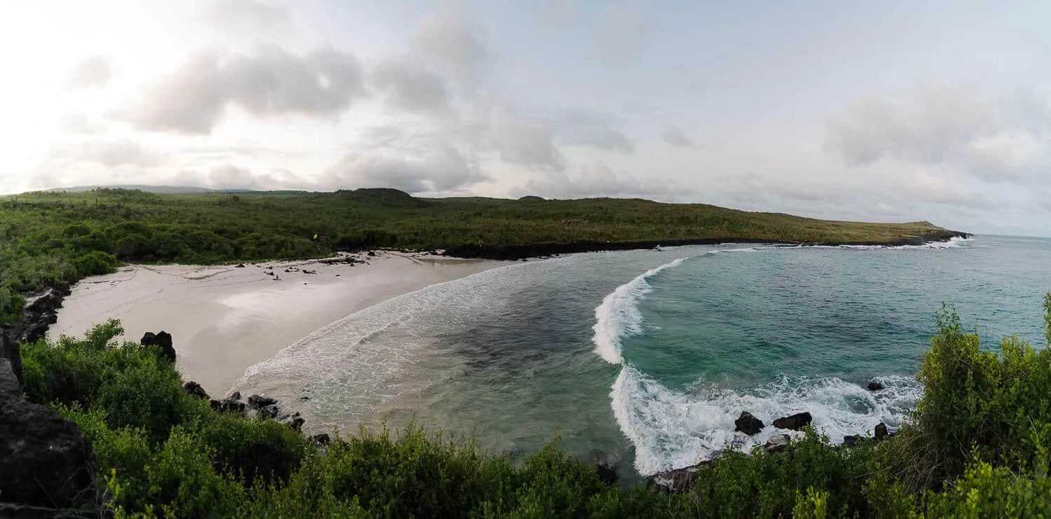 Sunset at Puerto Chino beach in San Cristóbal, Galápagos