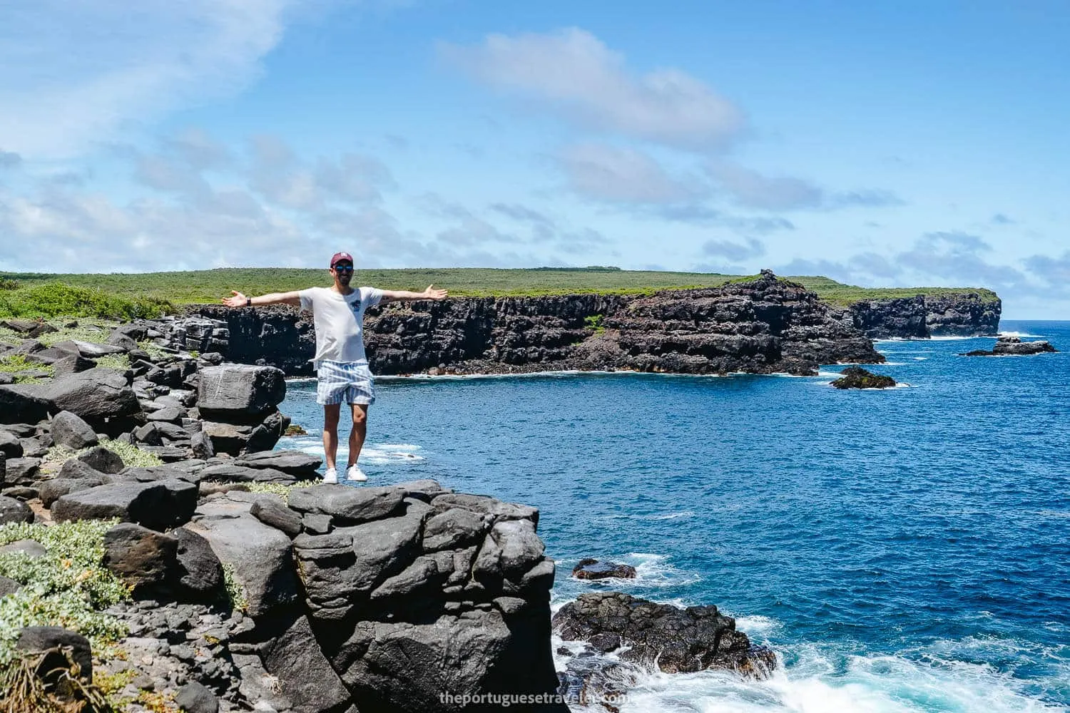 Me on the cliff in Española Island - Galapagos Packing List