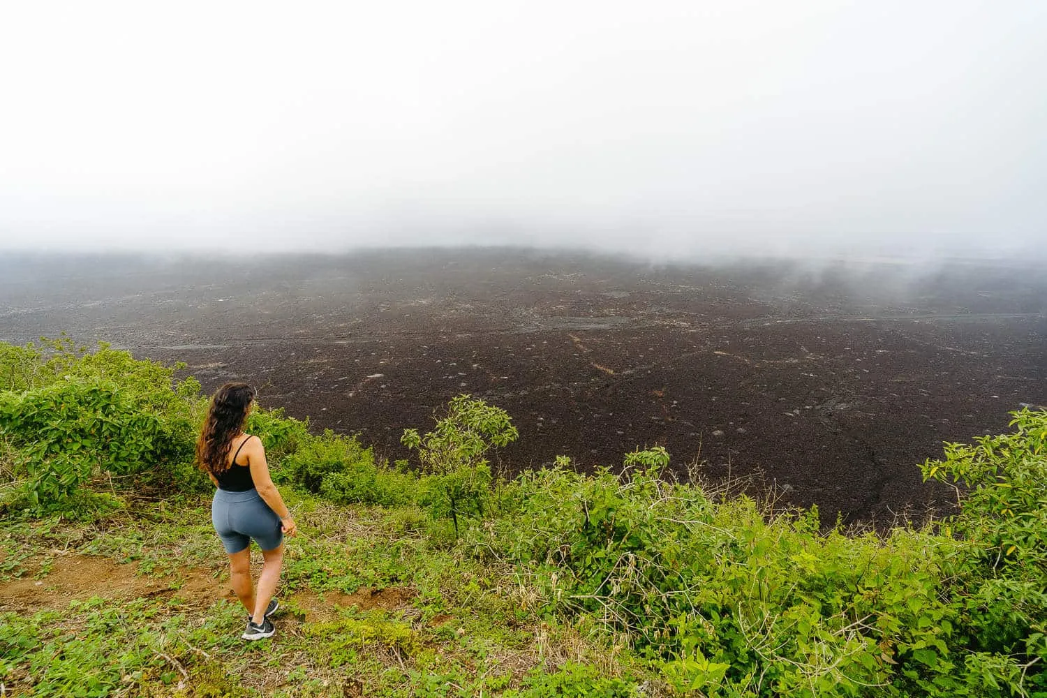 The main viewpoint to Sierra Negra Volcano's caldera.
