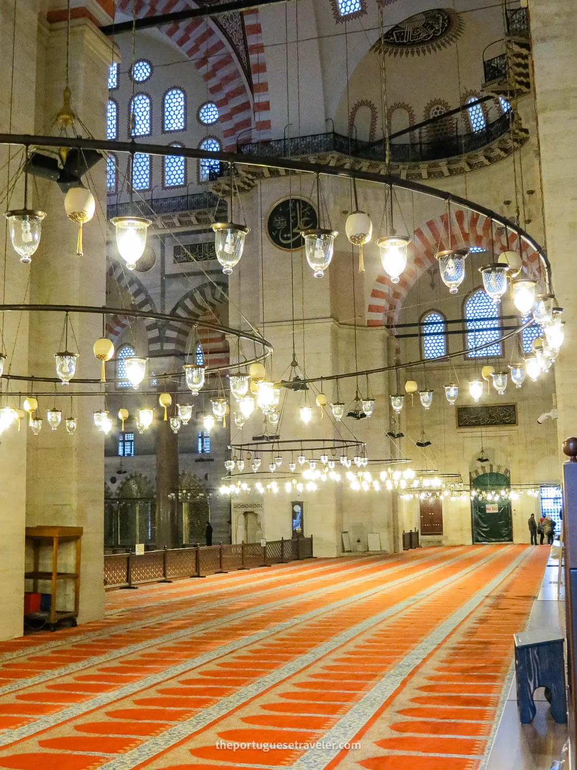 The interior of the Suleymaniye Mosque