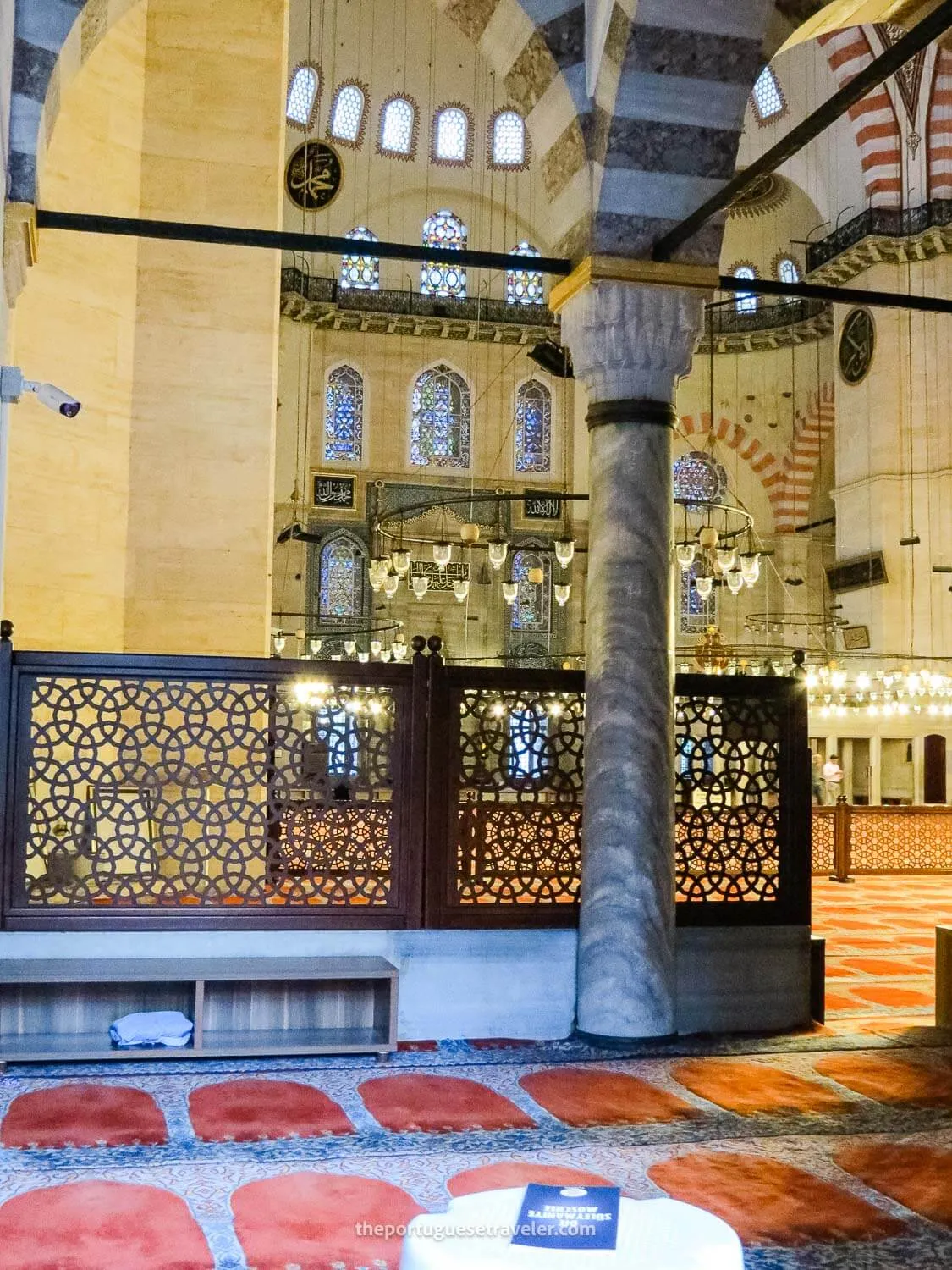 The interior of the Suleymaniye Mosque