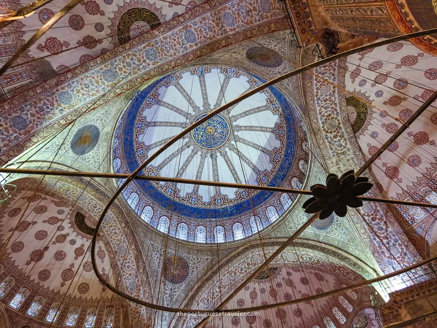 The ceiling of the Blue Mosque