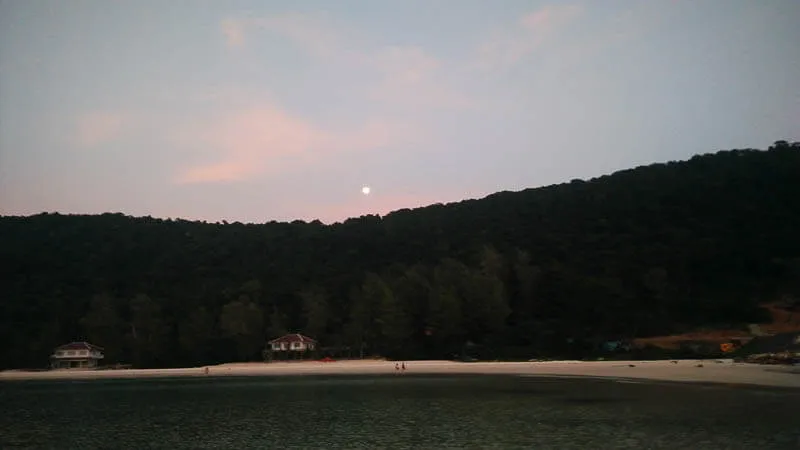 Sunset at the Long Beach, in Koh Rong Island, Cambodia