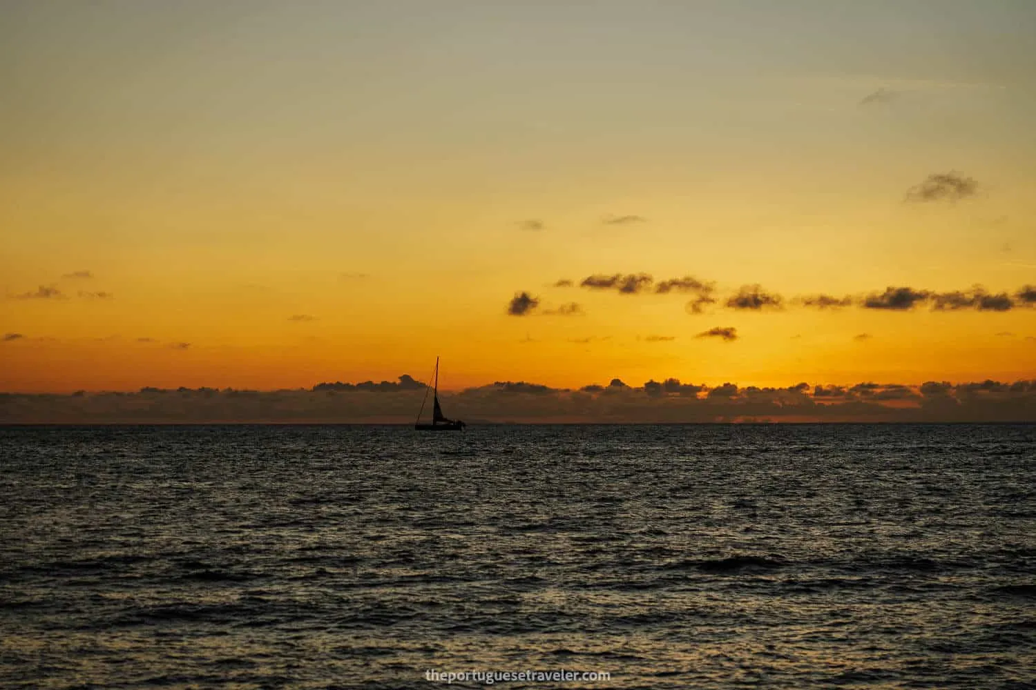 Sunset at Punta Carola beach