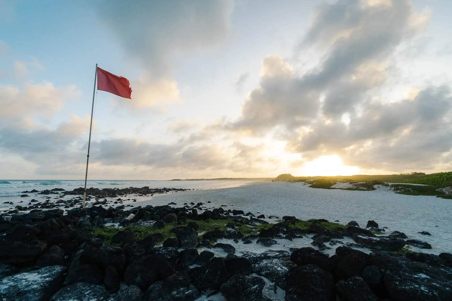 Sunset on Tortuga Bay in Santa Cruz, Galápagos