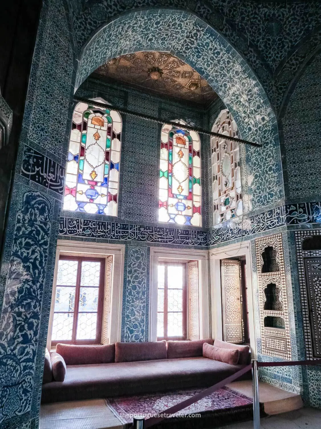 The blue tiles inside the Topkapi Palace