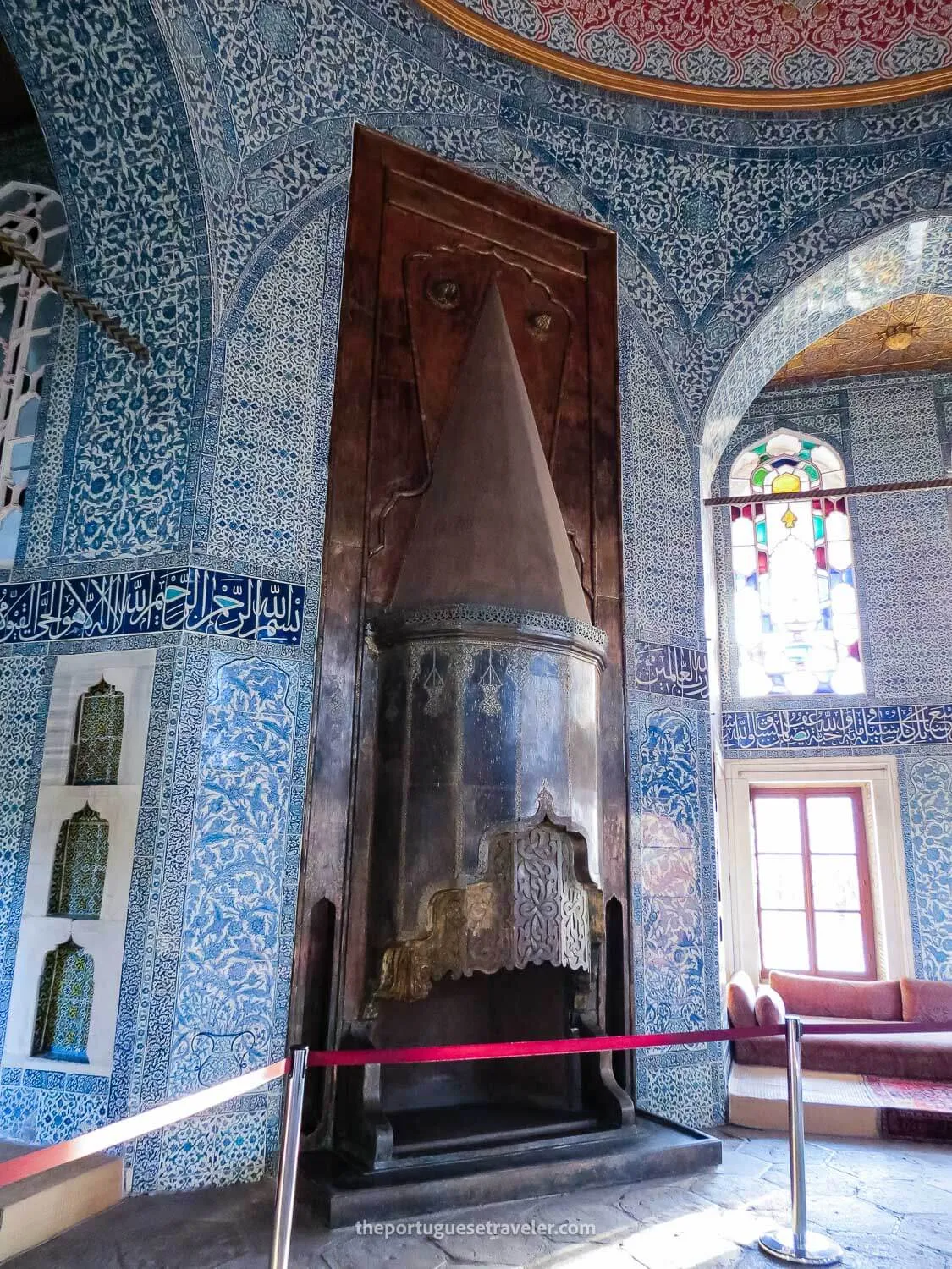 The blue tiles inside the Topkapi Palace