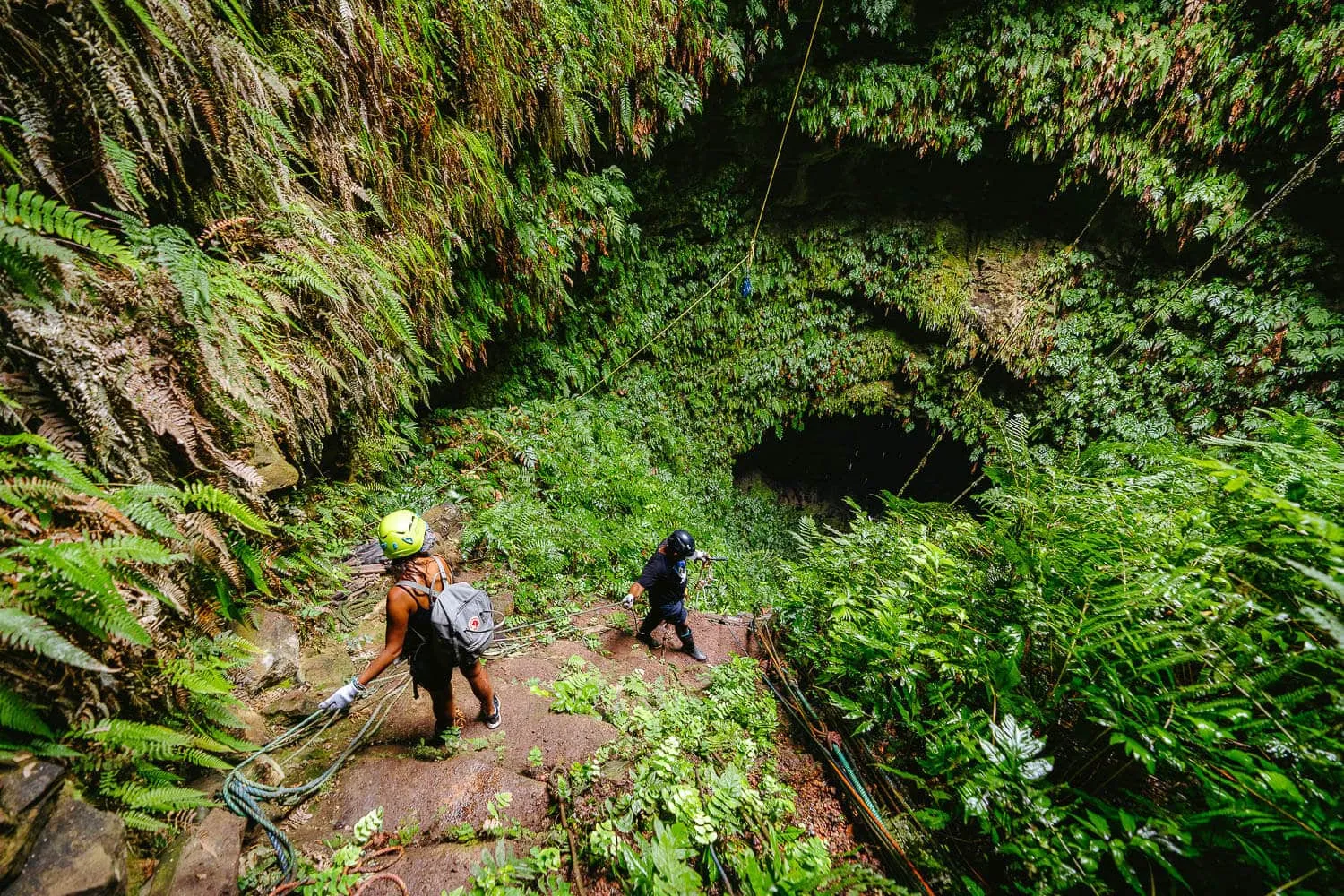The entrance to Trillizos Volcano