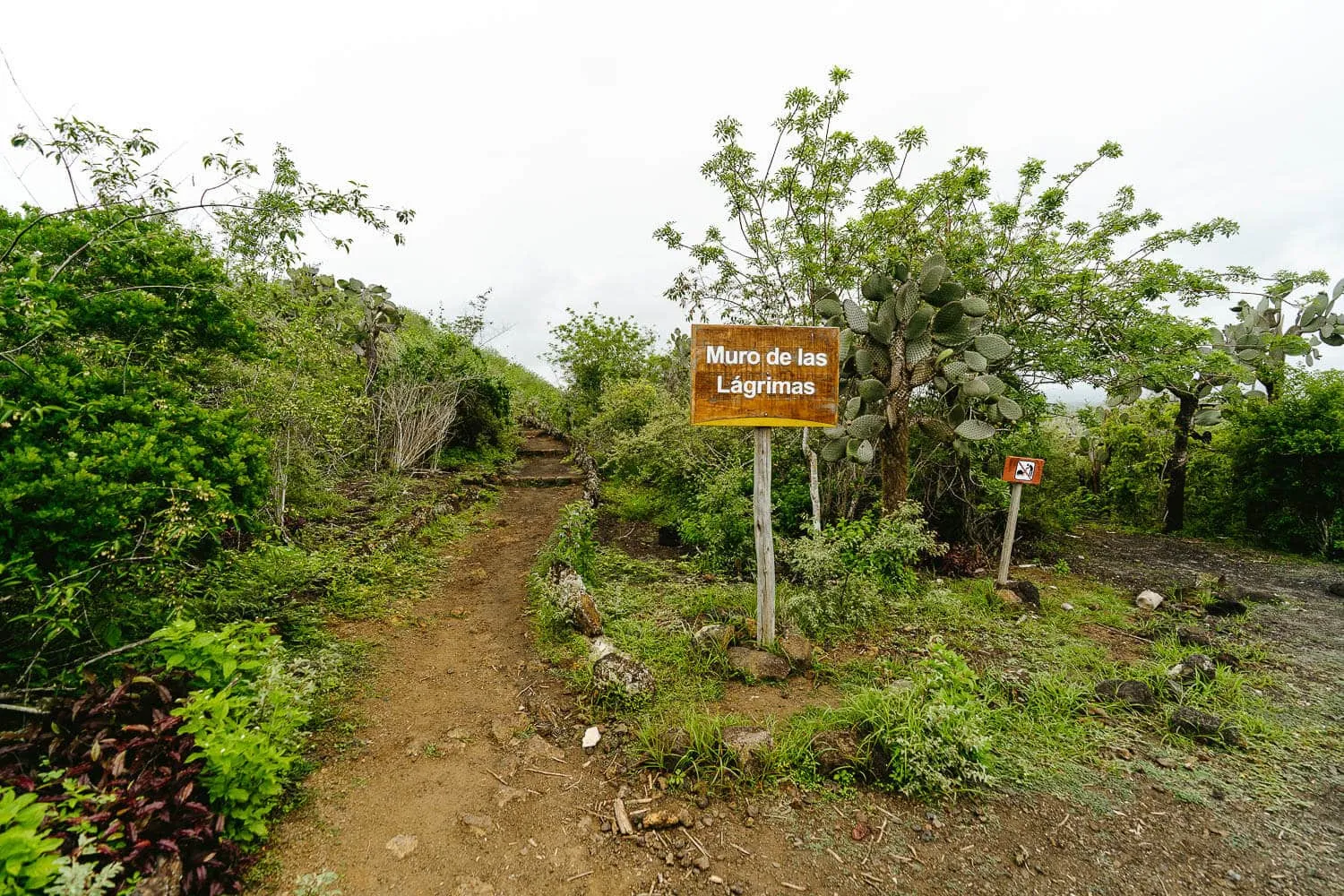 Arriving at the Wall of Tears - Galapagos Rules (stay on marked trails)