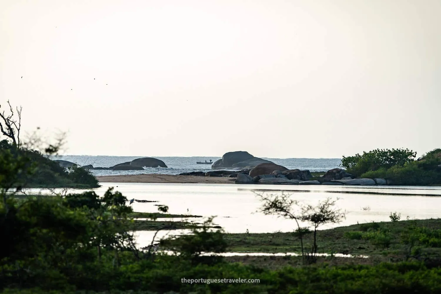 The Indian Ocean bordering the park, at the Yala National Park