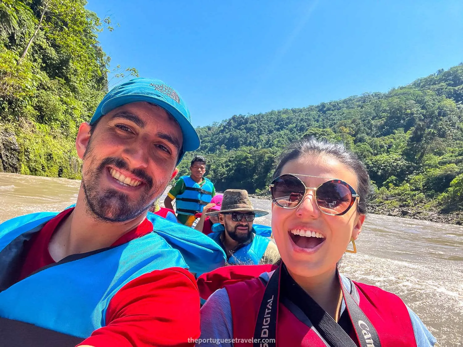 Me and Jhos on the boat ride deep inside the Amazon jungle