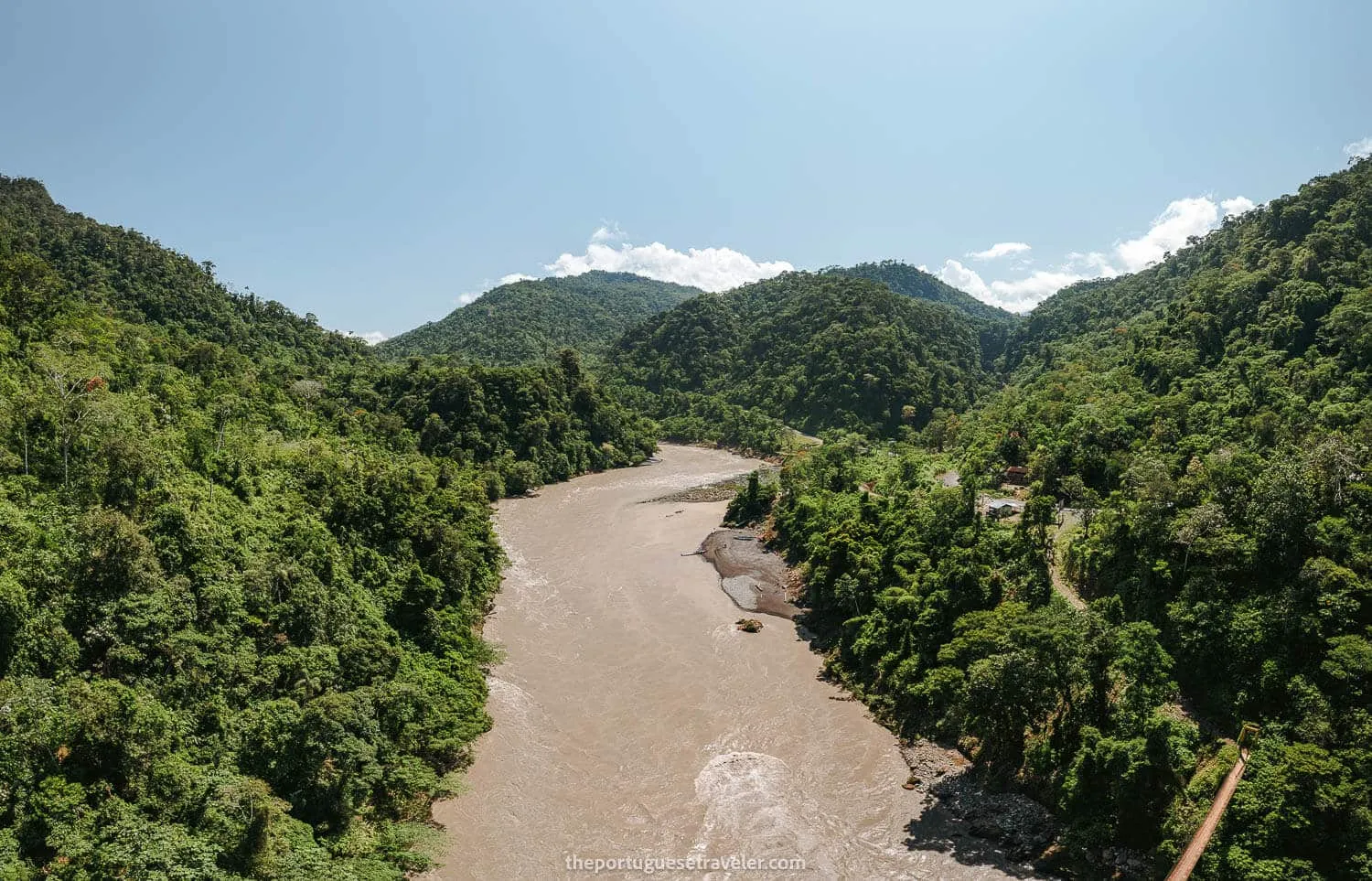 The Yuquianza port were we had just arrived and the Namangoza River, on the Cueva de Los Tayos expedition.