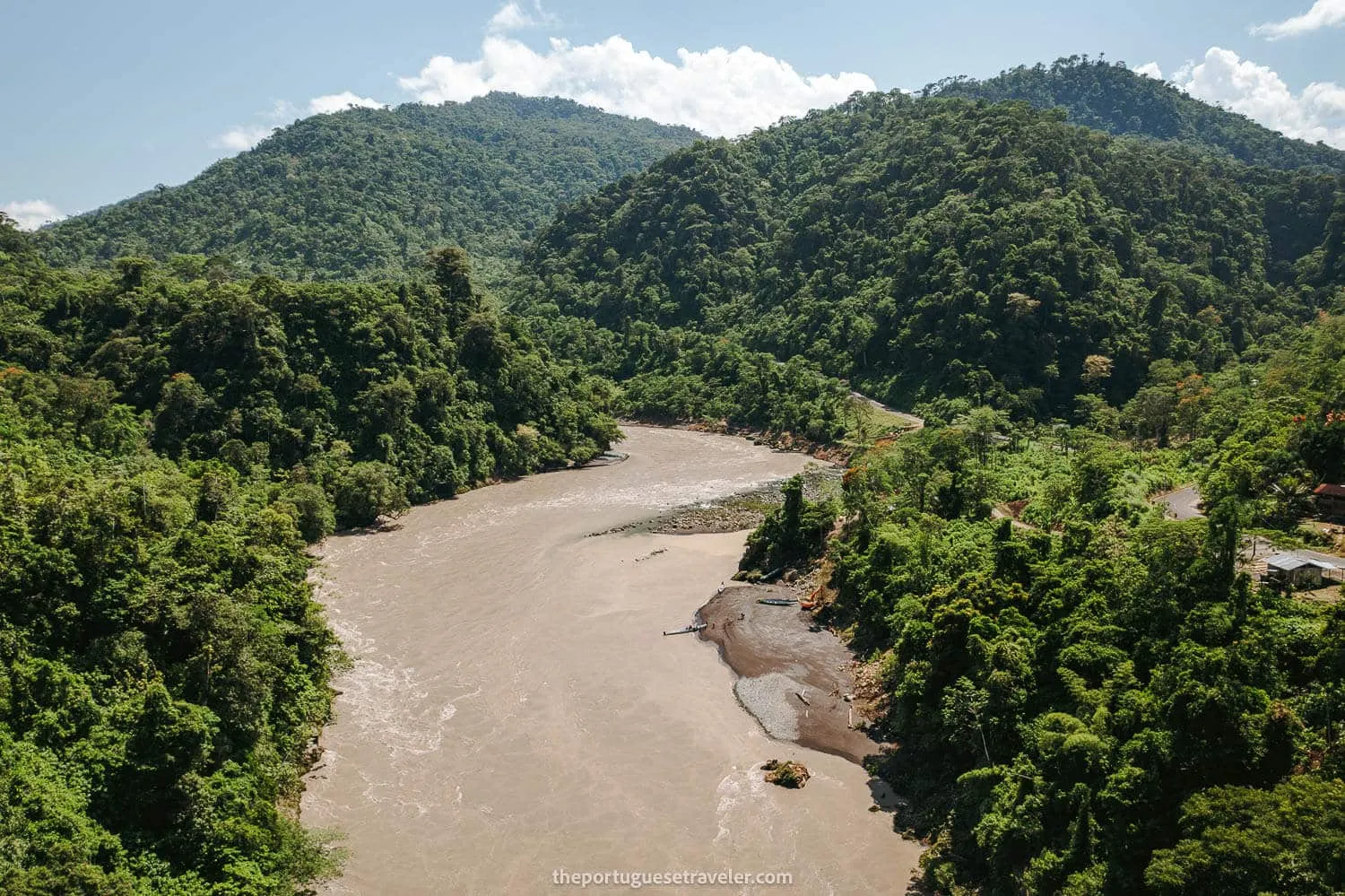 The Yuquianza port were we had just arrived and the Namangoza River, on the Cueva de Los Tayos expedition.