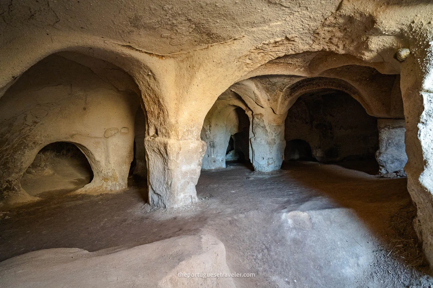The interior of a house at Zelve Open Air Museum, on the Cappadocia Red Tour